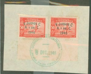 Colombia #543-4v Used Single (Complete Set)