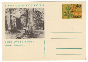 Poland 1969 Postal Stationary Postcard MNH Stamp Trees Forest Protection