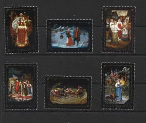 RUSSIA - 1977 FOLK TALE PAINTINGS - SCOTT 4554 TO 4559 - USED