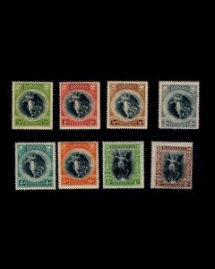 VINTAGE: BARBADOS 1920 SCOTT # 140-43,146-149 $ 79.60 LOT # VSABAR 1920AC