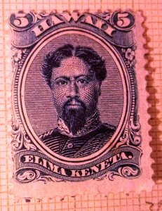 Hawaii #32 Stamp 1866 King Kamehameha V 5c Unsed Mint CV$180