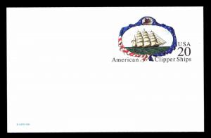 1995 UX220 AMERICAN CLIPPER SHIPS UNUSED POSTAL CARD - COURTESY LISTING (E#4002)