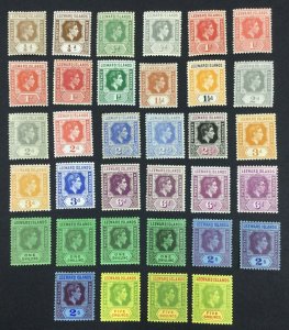 MOMEN: LEEWARD ISLANDS SG #95-112 1938 SHADES PPRS MINT OG LH £460++ LOT #61195