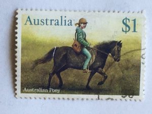 Australia – 1986 –Single “Horse” Stamp – SC# 987 – Used