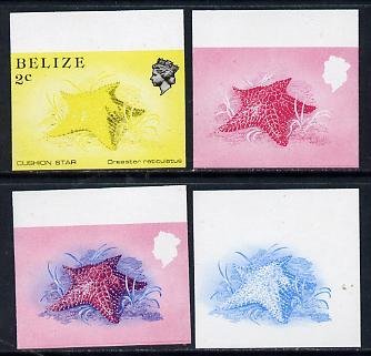 Belize 1984-88 Cushion Star 2c def imperf progressive mar...