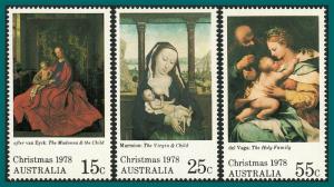 Australia 1978 Christmas, MNH  #688-690,SG696-SG698