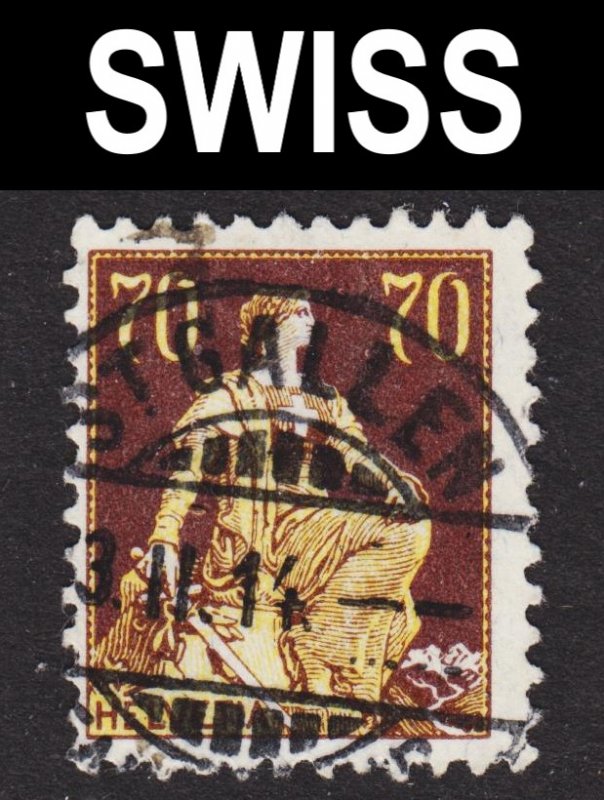 Switzerland Scott 141 F+ used with a splendid SON cds.