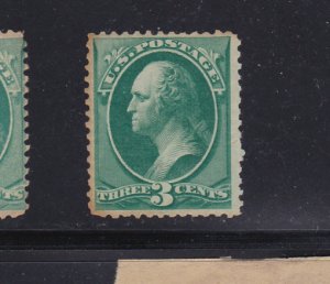 US Stamp #207 Mint NH MNH OG - Diagonal bend - gum bend? - slightly toned