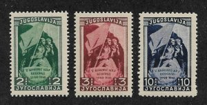 Yugoslavia 1948, Scott # 243-245,XF Superb MNH**OG (SP-3)