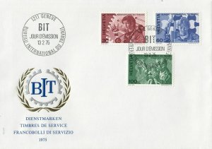 Switzerland Scott 30 0 105-7 FDC - 1975  ILB Issues