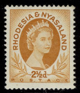 RHODESIA & NYASALAND QEII SG3a, 2½d ochre, VLH MINT.