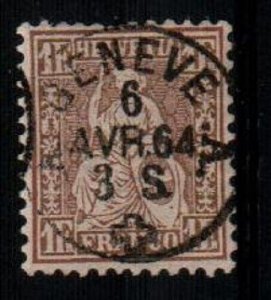 Switzerland Scott 50a (pulled perf at top) [TH1719]