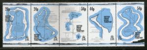 British Indian Ocean Territory 1994 Maps Charts Sc 147 Strip of 5 MNH # 5999