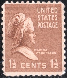 SC#805 1½¢ Martha Washington (1938) MNH