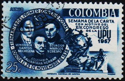 Colombia. 1957 25c S.G.930 Fine Used