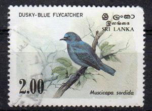 Sri Lanka 693 - Used - Dusky-blue Flycatcher (cv $1.75)