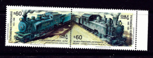 Chile 789b MNH 1988 Locomotives Pair