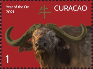 Postage stamps of Curacao 2021 - Chinese New Year - Year of the Ox