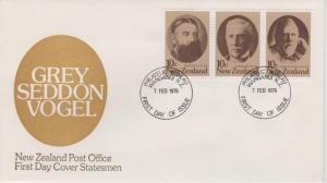 New Zealand 1979 Grey Seddon and Vogel Strip First Day Cover