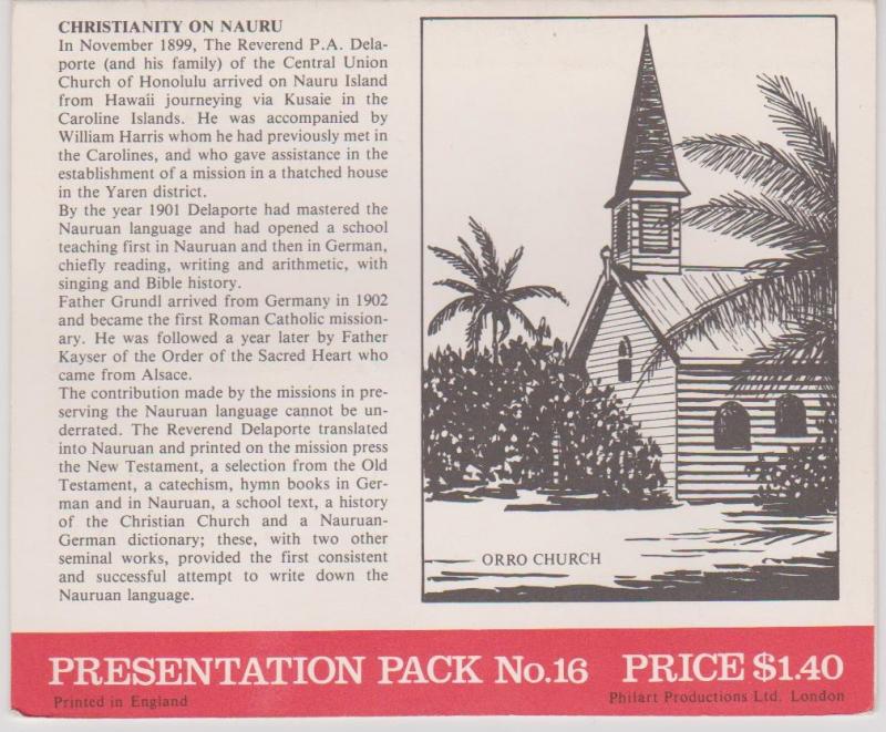 Nauru 1981 Christmas Post Office Pack