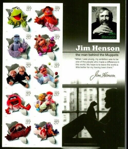 US Scott 3944 Jim Henson Muppets  pane of 11 MINT