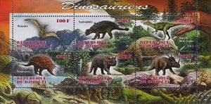 Dinosaur Souvenir Sheet of 6 Stamps Mint NH