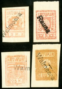 Latvia Stamps MNH VF Lot of 4 Local Post Walmeera Reure