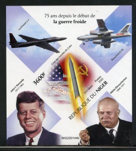 NIGER 2022 75th ANN OF THE END OF THE COLD WAR KENNEDY & KRUSCHEV IMP S/S NH