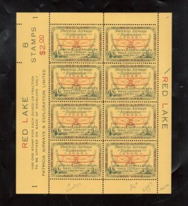 Canada #CL13c #CL13d Extra fine Never Hinged Full Sheet Showing Route Inscrip