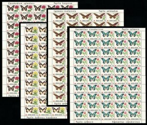 Biafra Butterflies 4v FULL SHEETS 1968 MNH MI#27-30