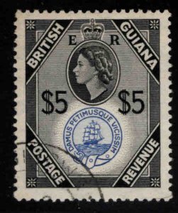 British Guiana Scott 267 Used $5 stamp top value in set CV $30