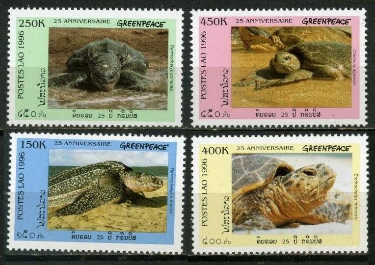 1996 Laos 1547-1550 Turtles 8,00 €