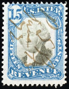 US Stamps # R110 Revenue Used Fresh Light Cancel Scott Value $100.00