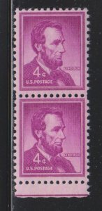 United States,  4c Lincoln (SC# 1036) MNH PAIR