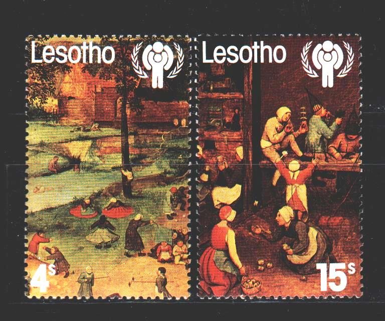 Lesotho. 1979. 278-80 from the series. Unisef, painting, paintings. MNH.