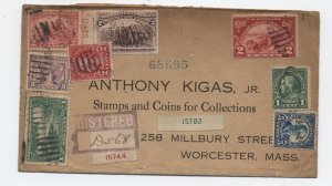 1920s stamp dealer cover 8 stamps 2ct columbian, etc [6525.726]