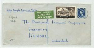 GB HIGH VALUES *Castle* Oxford Special Delivery 1966  {samwells-covers} CG29