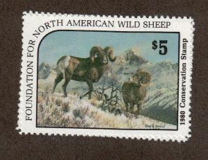 NAWS1 - North American Wild Sheep Stamp. MNH. OG. Single.   #02 NAWS1