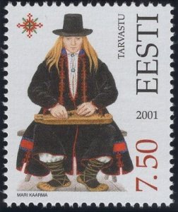 Estonia 2001 MNH Sc 428 7.50k Tarvastu man Folk Costumes