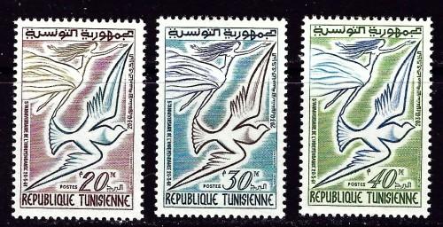 Tunisia 388-90 Lightly hinged 1961 partial set