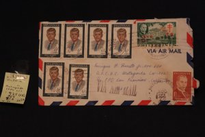 Philippines 854, 925 (x16) B12 on cover Victoria to CGC Matagorda FPO  (#1250)