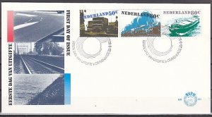 Netherlands, Scott cat. 602-604. Transportation issue.. First day cover. ^