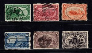 United States stamps #285 - 290, used,  CV $142.50