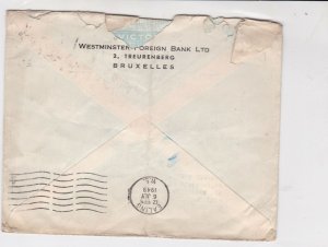 General Sir Francis Reginald Wingate 1949 Brussels Cancel Stamps Cover refR17349 