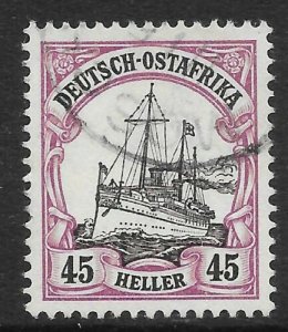 GERMAN EAST AFRICA SG32 1905 45h BLACK & MAUVE USED 