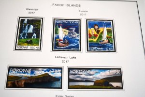 COLOR PRINTED FAROE ISLANDS 2011-2020 STAMP ALBUM PAGES (38 illustrated pages)