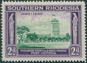 Southern Rhodesia 1940 2d green & bright violet SG56 unused
