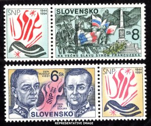 Slovakia Scott 189-190 Mint never hinged.