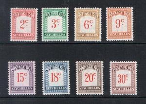 Seychelles 1951 Postage due Sc J1-J8  MNH