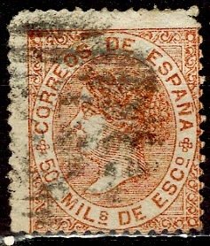 Spain; 1867; Sc. # 97; O/Used Single Stamp